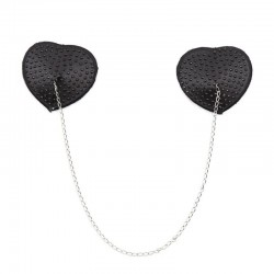 Nipple stickers with sequins on a chain Nipple Pasties Black