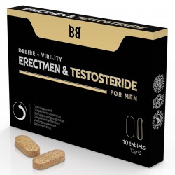 Erection drug Blackbull Erectmen Testosteride Power Testosterone, 10 capsules