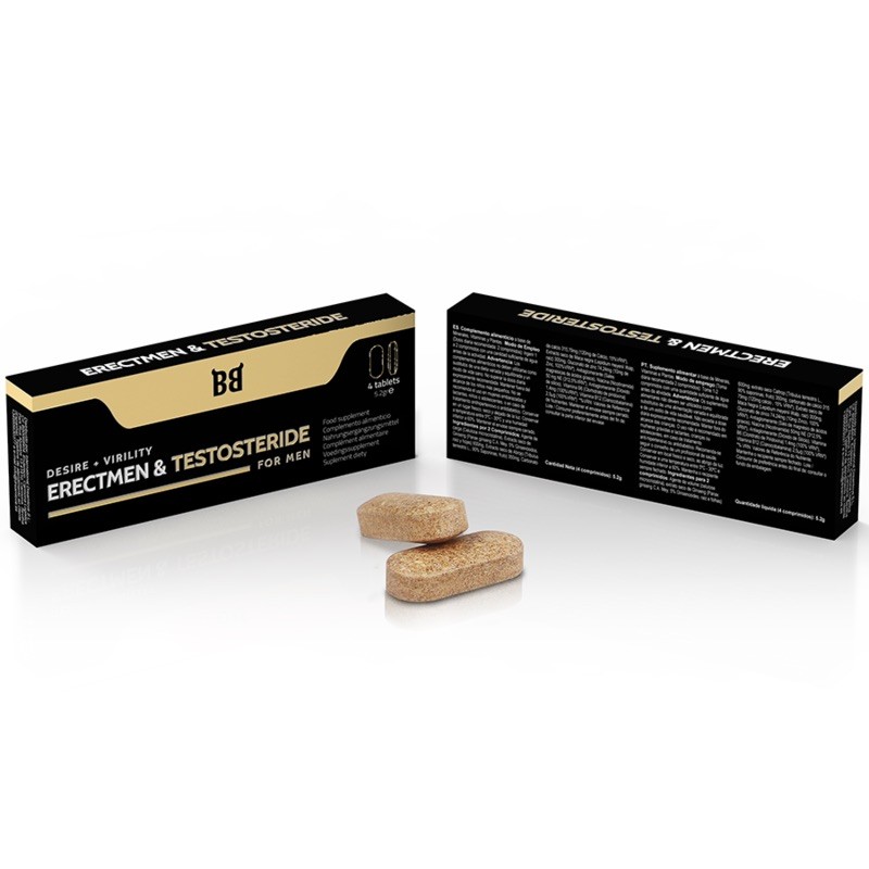 Препарат для эрекции Blackbull Erectmen Testosteride Power Testosterone, 4 капсулы. Артикул: IXI63183