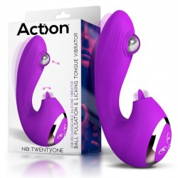    Action No Twentyone Ball Pulsation Licking Tongue Vibtrator   