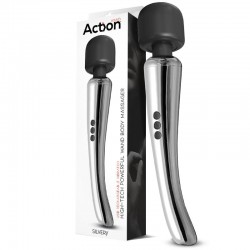  Action Silvery High-Tech Wand Body Massager   