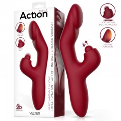    Action Velter Triple Function Clit Hitting Ball Heated Vibrator