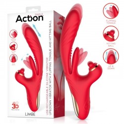 Action Limbe Vibe Flip Flap Tongue Triple Stimulation Vibrator
