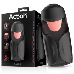 Vibrating masturbator for men Action Kubex Masturbator Licking Tongue