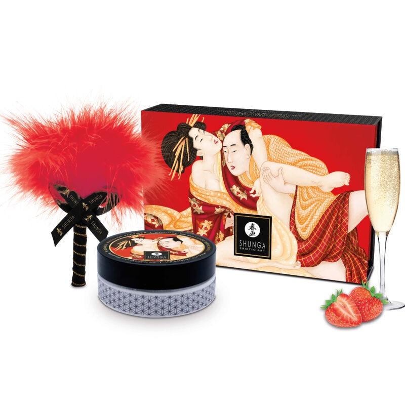 Массажная пудра Shunga Kissable Massage Powder Sparkling Strawberry Wine. Артикул: IXI63236