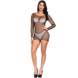 Lust Prison Mesh Lingerie-Black