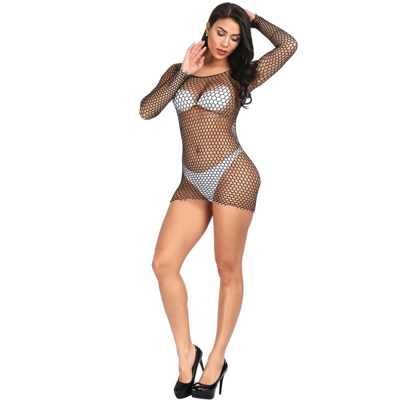 Сексуальный пеньюар сетка Lust Prison Mesh Lingerie Black. Артикул: IXI63238