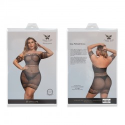   Sexy Fishnet Dress Black