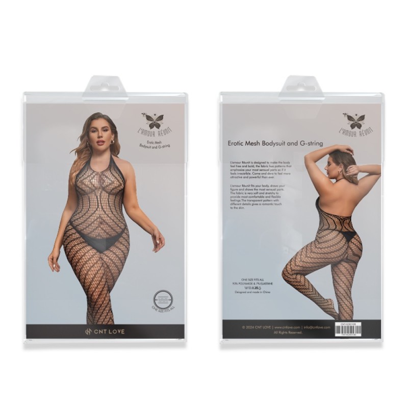 Erotic Mesh Bodysuit and G-string-Black. Артикул: IXI63292