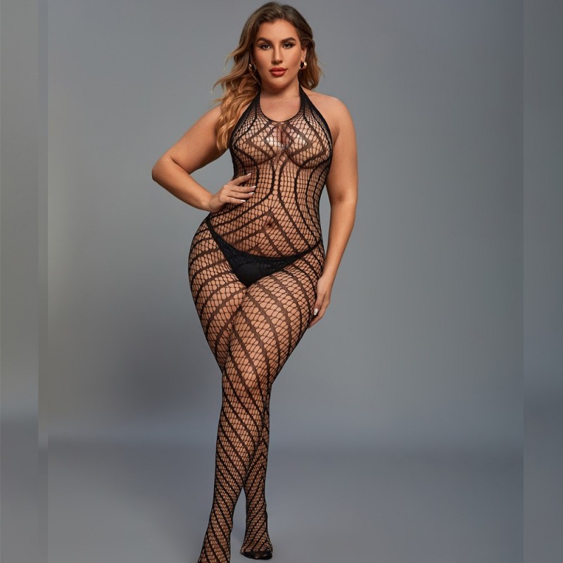 Erotic Mesh Bodysuit and G-string-Black. Артикул: IXI63292