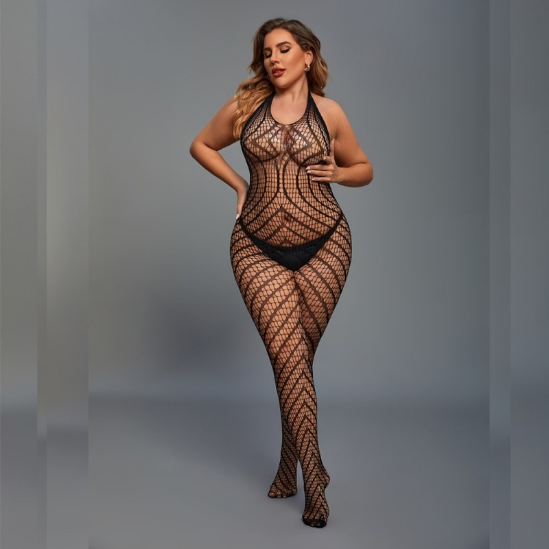 Erotic Mesh Bodysuit and G-string-Black. Артикул: IXI63292