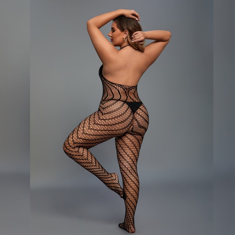 Erotic Mesh Bodysuit and G-string-Black. Артикул: IXI63292