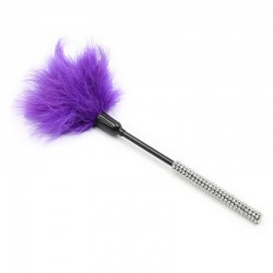 Tickler on a stick with Teaser Purple feathers