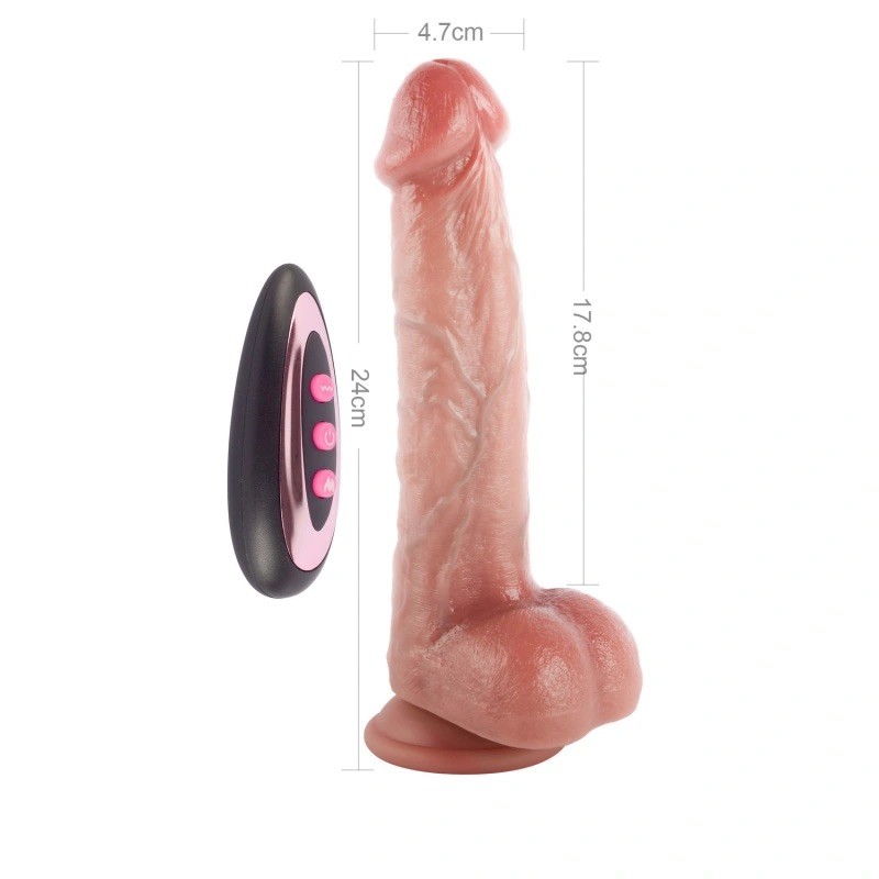 Вибратор на присоске Dual-Layered Nature-Feel Remote Control Thrusting Silicone Dildo 9.5. Артикул: IXI63376