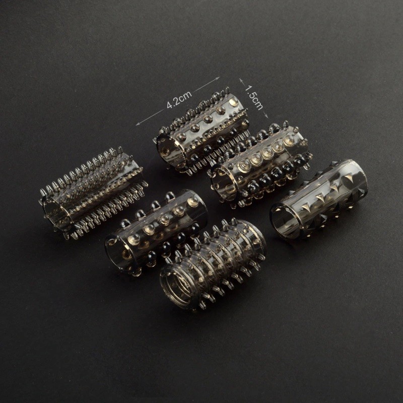 Набор насадок на пенис Teasers Textured Penis Sleeves Black. Артикул: IXI63392