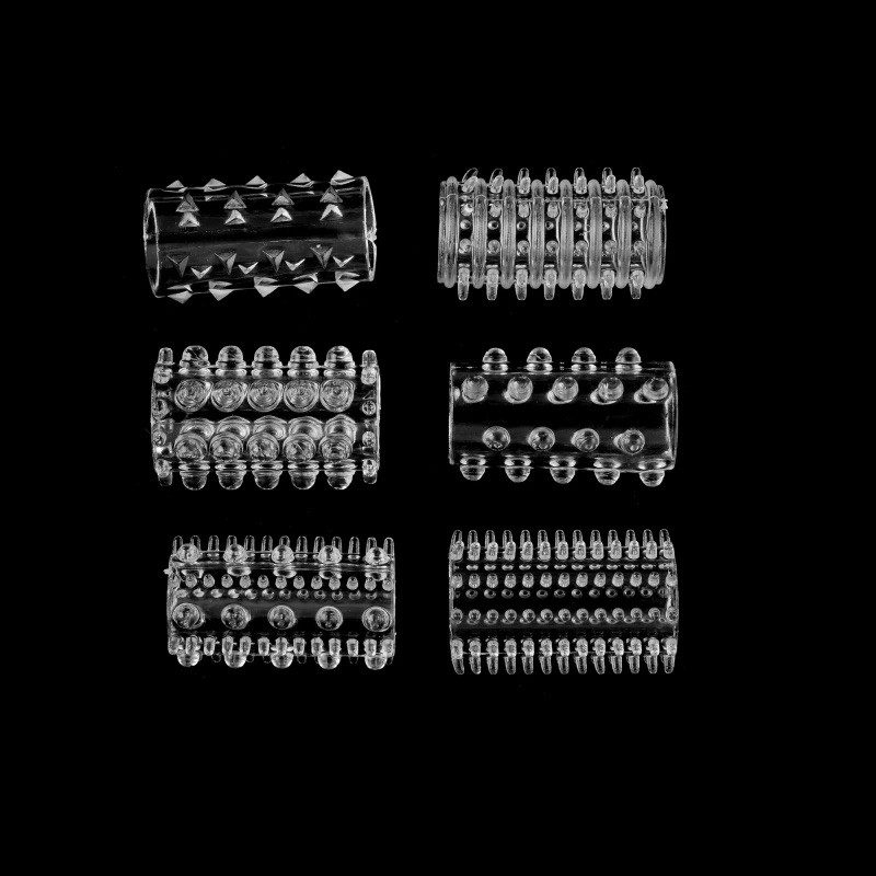 Набор насадок на пенис Teasers Textured Penis Sleeves Clear. Артикул: IXI63393