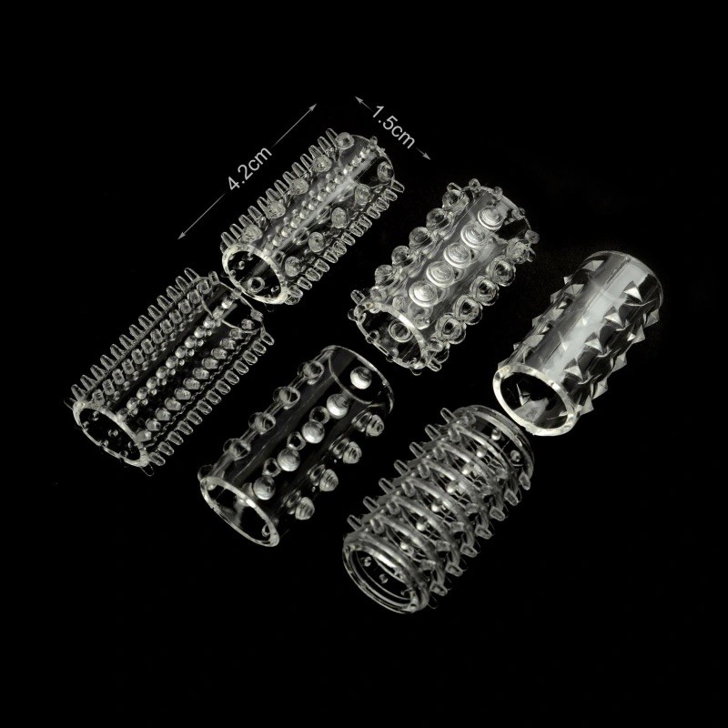 Набор насадок на пенис Teasers Textured Penis Sleeves Clear. Артикул: IXI63393