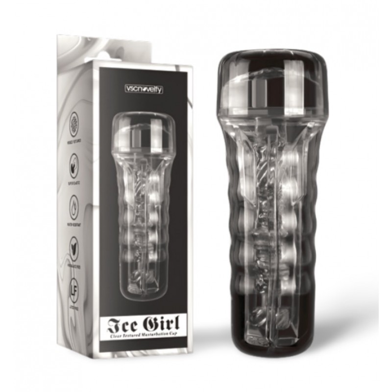 Masturbator for men Ice Girl Clear Textured Masturbation Cup. Артикул: IXI63396