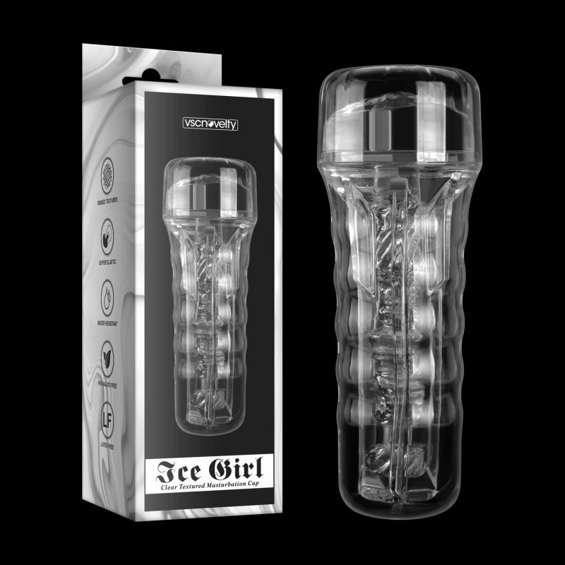 Masturbator for men Ice Girl Clear Textured Masturbation Cup. Артикул: IXI63396