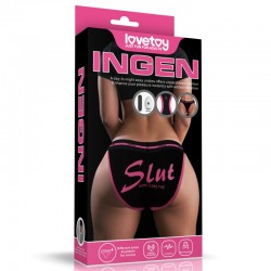    Printed Vibrating Sexy Panties Black Large