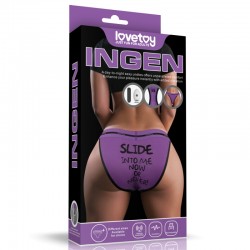 Vibrating stimulator in panties Printed Vibrating Sexy Panties Purple Medium