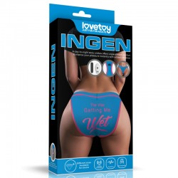    Printed Vibrating Sexy Panties Blue Large