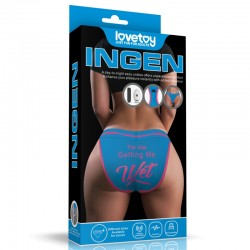 Vibrating stimulator in panties Printed Vibrating Sexy Panties Blue Large