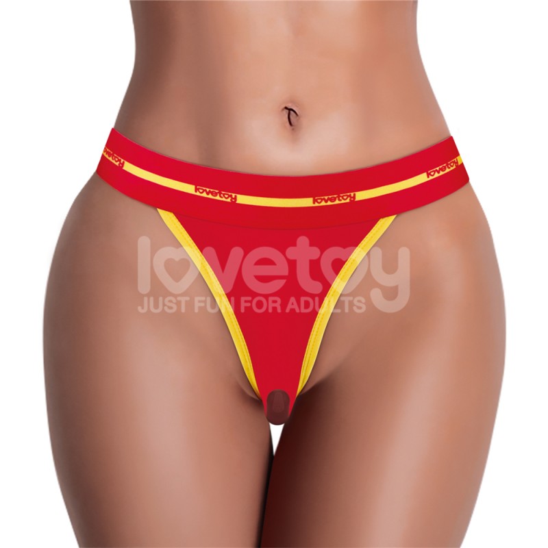 Вибростимулятор в трусиках Printed Vibrating Sexy Panties Red Large. Артикул: IXI63416