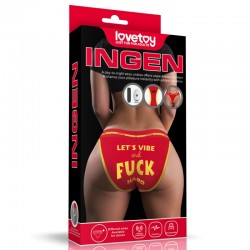    Printed Vibrating Sexy Panties Red Medium