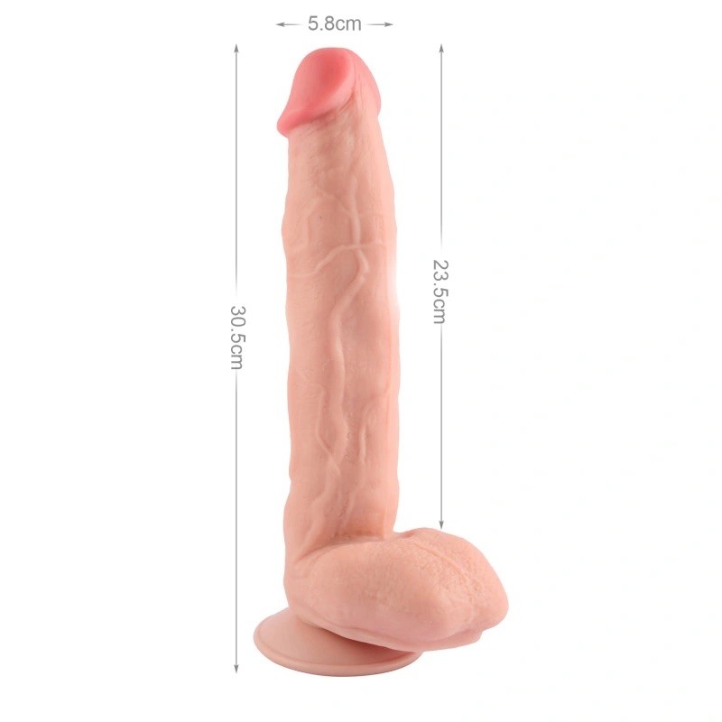 Фаллоимитатор на присоске Sliding Skin Dual layer Dick-King-Sized 12.0. Артикул: IXI63428