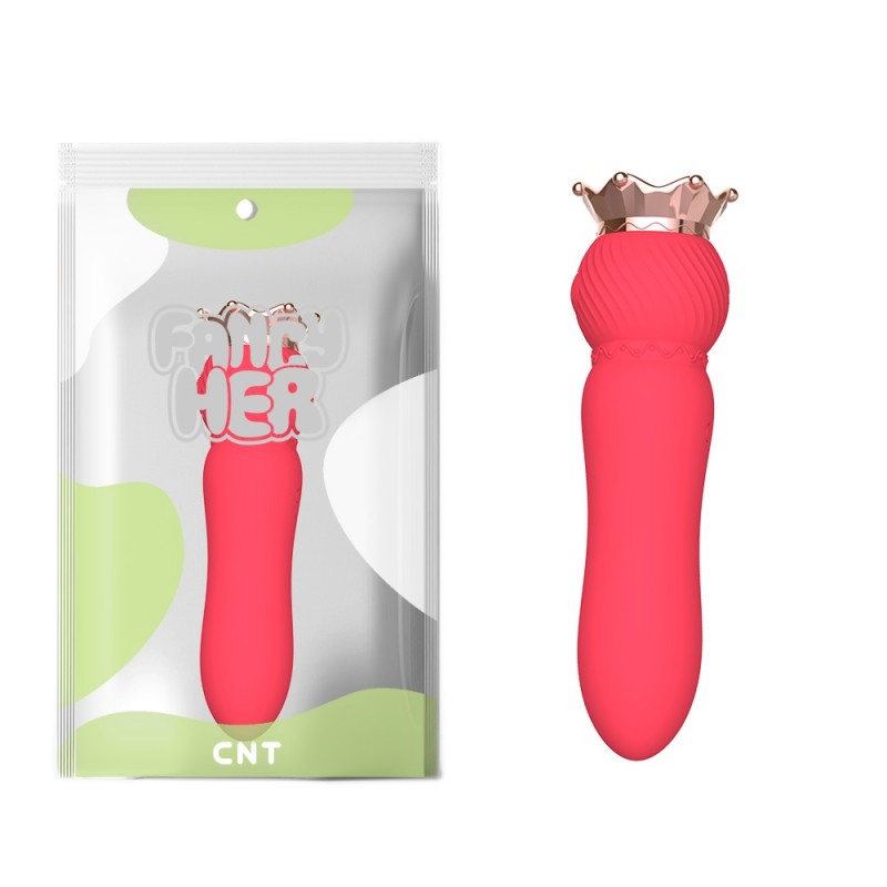 Стильный вибратор для женщин Mini Crown Wand Red. Артикул: IXI63443