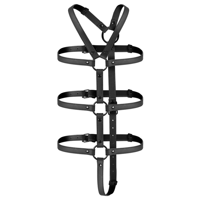 FETISH SUBMISSIVE BONDAGE - ADJUSTABLE HARNESS TORSO AND ARMS. Артикул: IXI63512