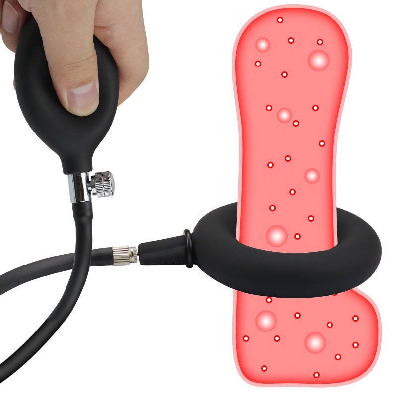 Силиконовое надувное кольцо для пениса и мошонки Inflatable Penile Compression Ring. Артикул: IXI63520