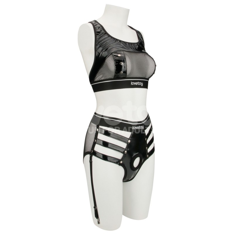 Комплект белья с креплением для страпона Rebellion Reign Iconic Harness Strap on Set (L/XL). Артикул: IXI63522