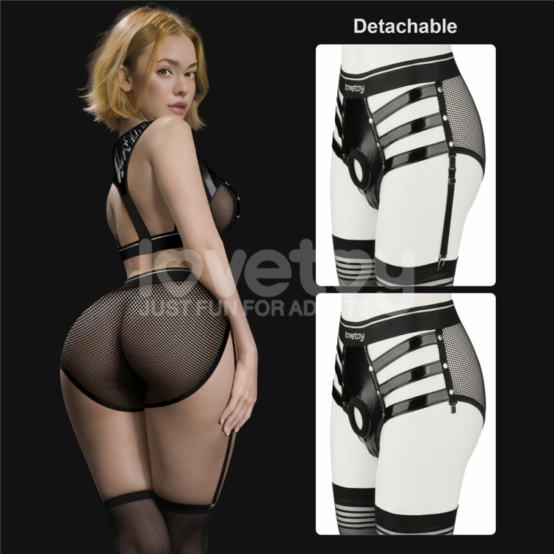 Комплект белья с креплением для страпона Rebellion Reign Iconic Harness Strap on Set (L/XL). Артикул: IXI63522