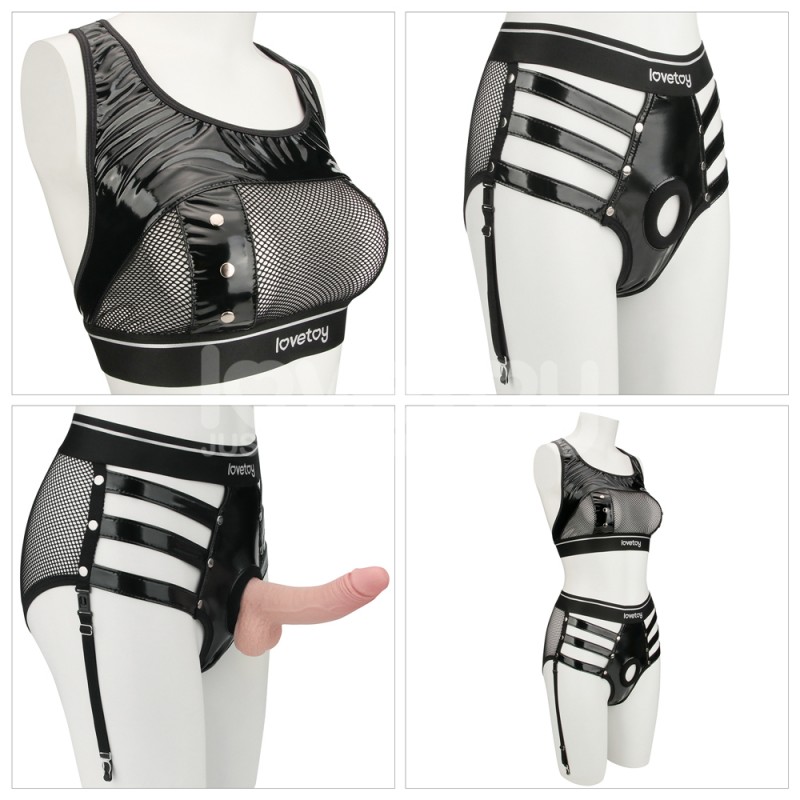 Комплект белья с креплением для страпона Rebellion Reign Iconic Harness Strap on Set (L/XL). Артикул: IXI63522