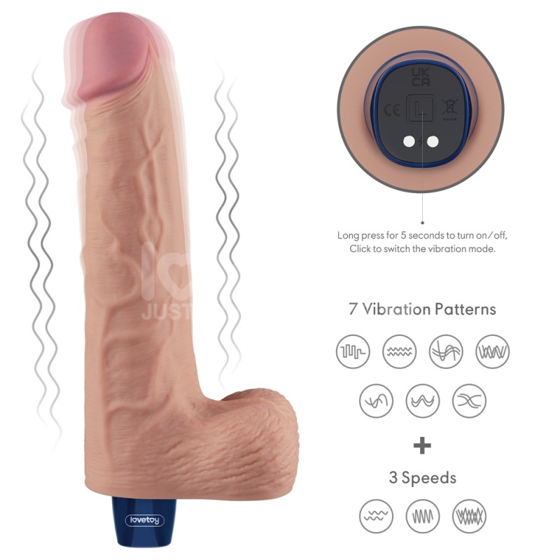 Мультискоростной вибратор Real Softee Rechargeable Vibrating Dildo 10.0. Артикул: IXI63524