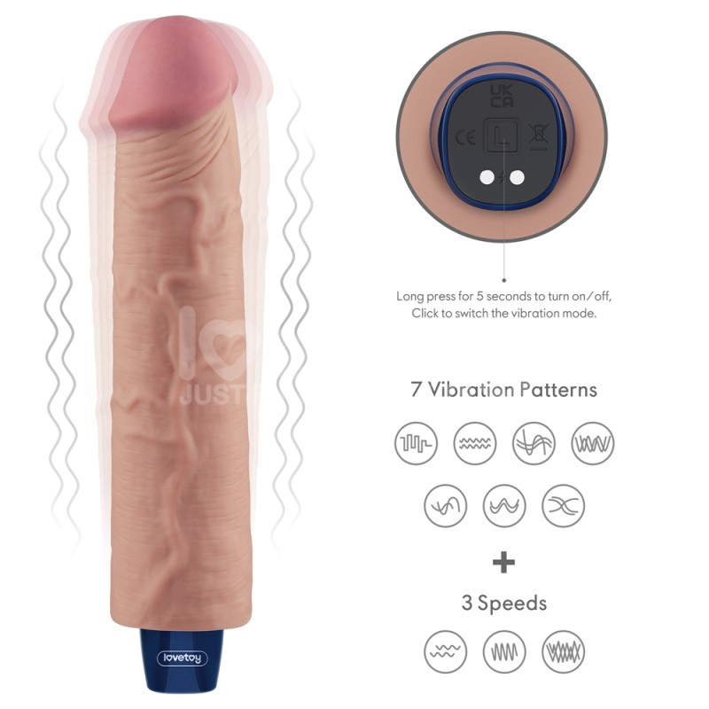 Мультискоростной вибратор Real Softee Rechargeable Vibrating Dildo 9.5. Артикул: IXI63525