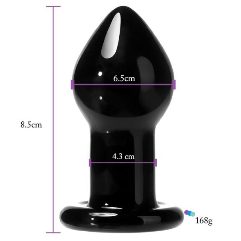 Glass Anal Plug -Black. Артикул: IXI63549