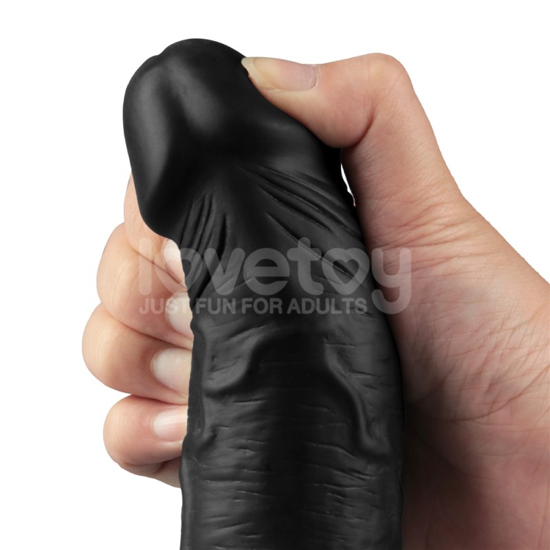 Вибратор мультискоростной Real Softee Rechargeable Vibrating Dildo Black 9.5. Артикул: IXI63578
