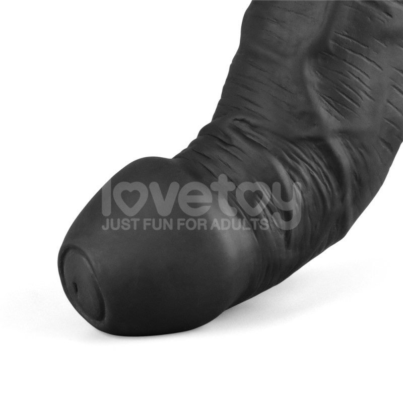 Вибратор мультискоростной Real Softee Rechargeable Vibrating Dildo Black 9.0. Артикул: IXI63581