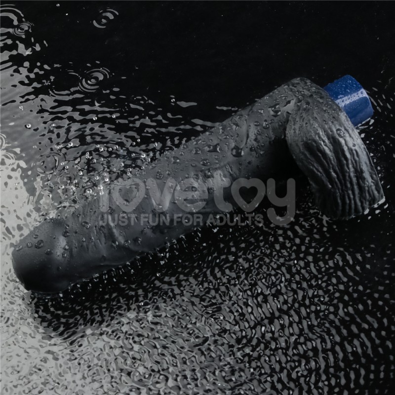 Вибратор мультискоростной Real Softee Rechargeable Vibrating Dildo Black 9.0. Артикул: IXI63581