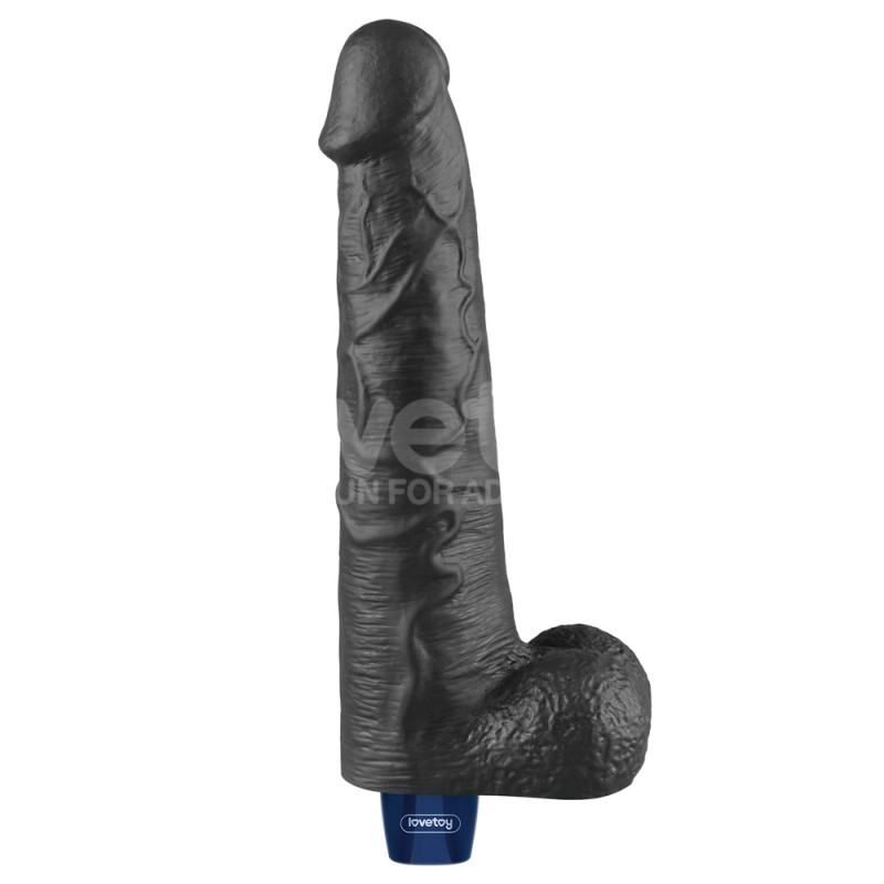 Vibrator Multi-Speed Real Softee Rechargeable Vibrating Dildo Black 10.5. Артикул: IXI63585