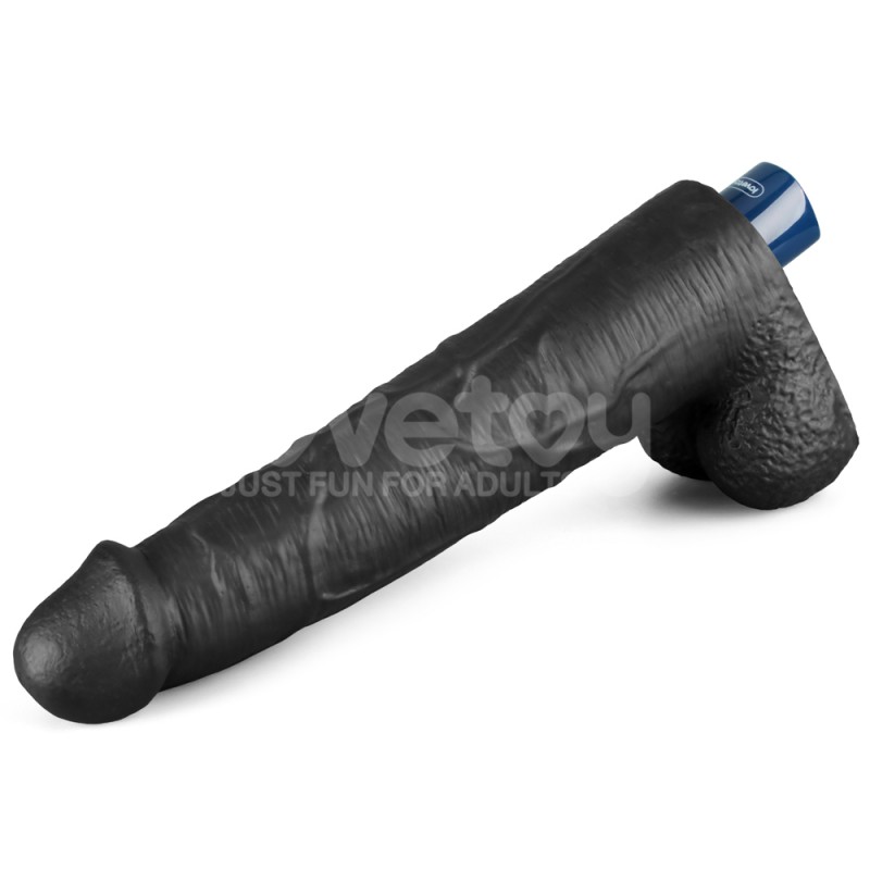 Vibrator Multi-Speed Real Softee Rechargeable Vibrating Dildo Black 10.5. Артикул: IXI63585