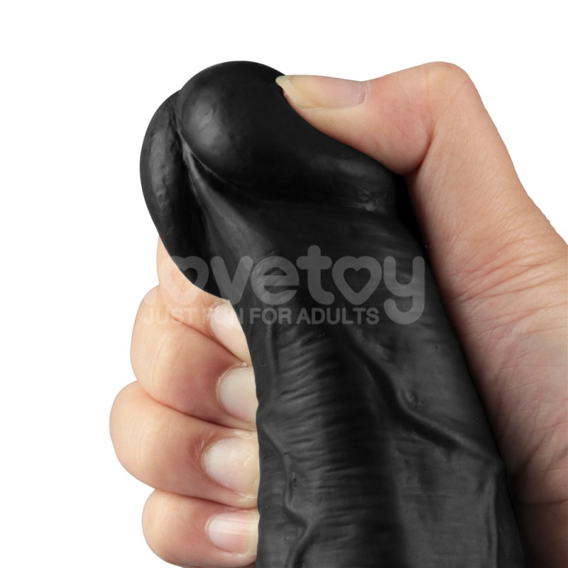 Vibrator Multi-Speed Real Softee Rechargeable Vibrating Dildo Black 10.5. Артикул: IXI63585