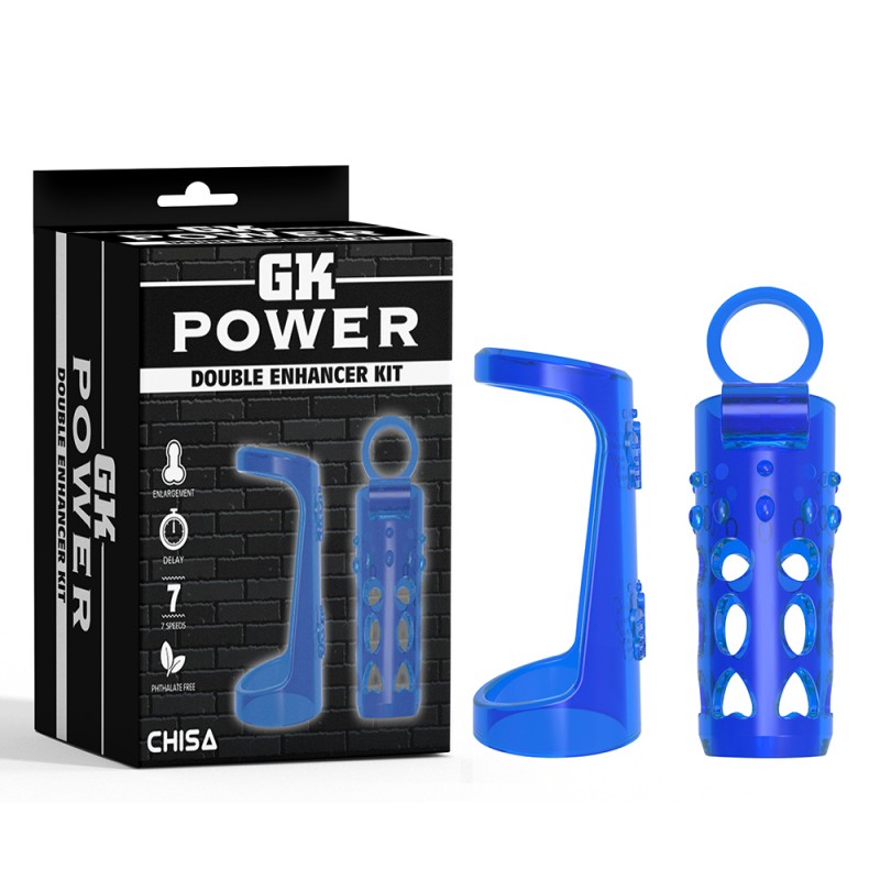 Насадки на пенис Double Enhancer Kit Blue. Артикул: IXI63590