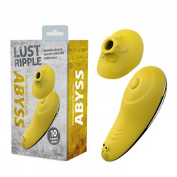 Lust Ripple Abyss Yellow Clitoral Vibrator With Suction Attachment