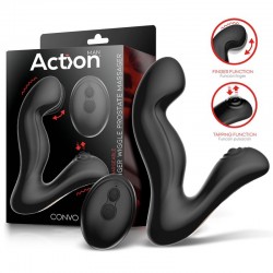 ACTION CONVO PROSTATE MASSAGER WITH TAPPING AND FINGER WIGGLE FUNCTION