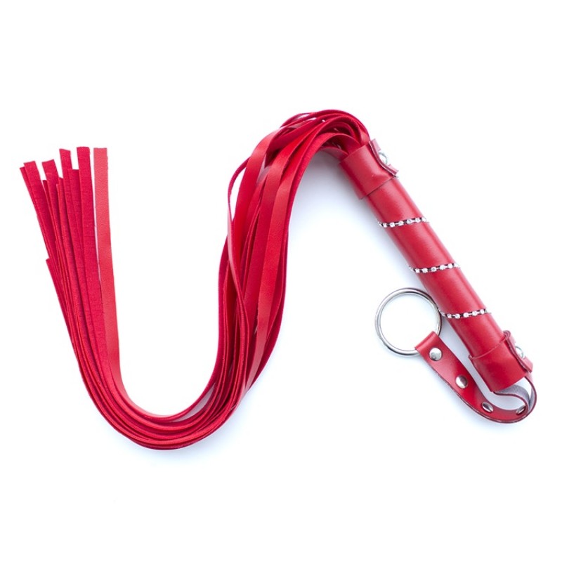 Плеть с красивой рукояткой Whip Flirting Red. Артикул: IXI63655