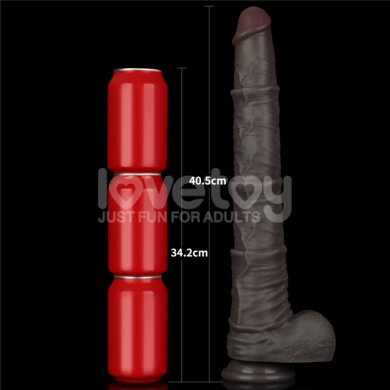Dual Layered Bendable Silicone Cock XXL(Black) 16.0. Артикул: IXI63660